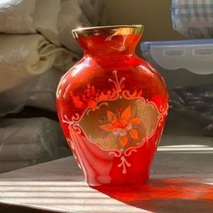 T. Murano Glass GOLD 24k Hand decorated made in Italy